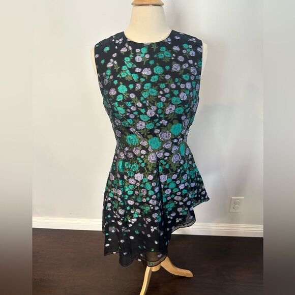 Lela Rose Holly Floral Print Knee-Length Women's Dress Size 10 - Picture 1 of 7